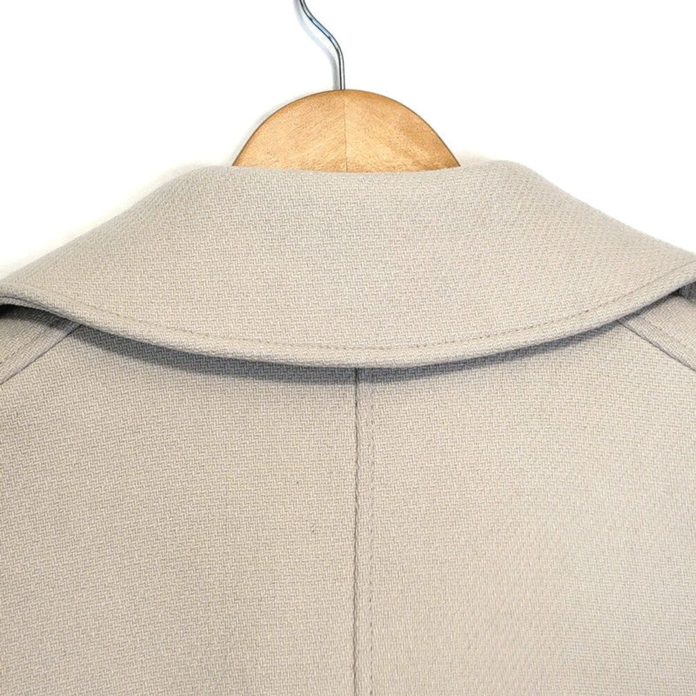 J.Crew Stadium Cloth Wool Cream Peacoat Double Breasted Classic Winter Coat 10T - Picture 12 of 16